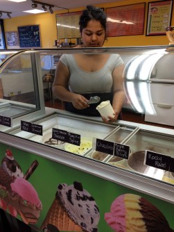 Frozen Art employee Stephanie Avellaneda putting together an order for a customer. Photo: Jessie De La O